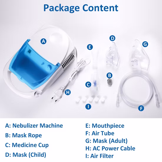 Nébuliseur médical portatif électrique de compresseur de Homeuse de machine de nébuliseurs d'hôpital